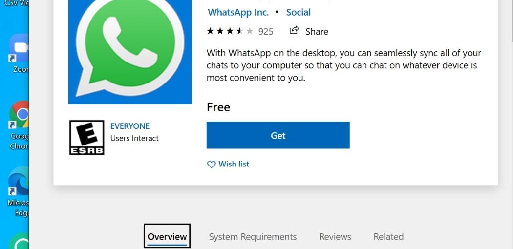 Step 1: Open Microsoft App store and get Whatsapp | How to Use WhatsApp On A Laptop