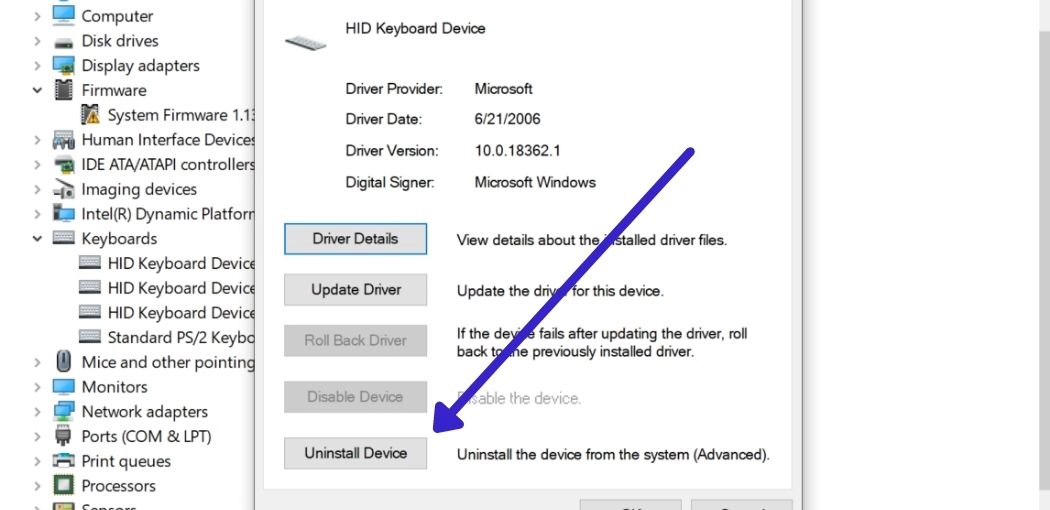 Step 3: For Deleting Keyboard Drivers (Temporary) | How to Disable a Laptop Keyboard 2021 Step-by-Step Guide