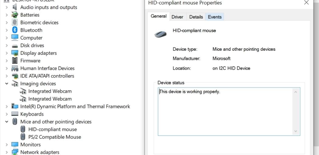 Disable Touchpad via Device Manager