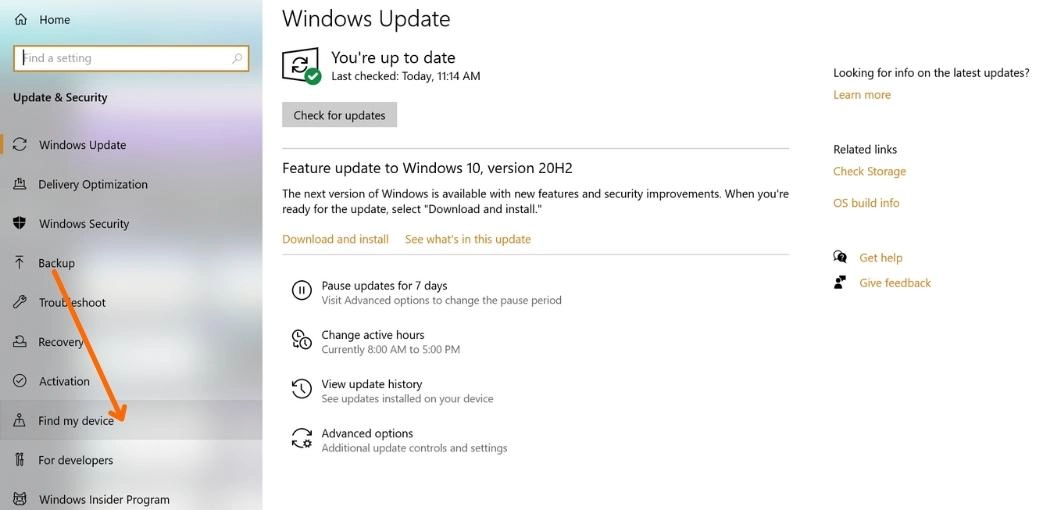 How to Track a Laptop: Best 2022 Guide | How to Track a Laptop Step Two: Locate "Find My Device"