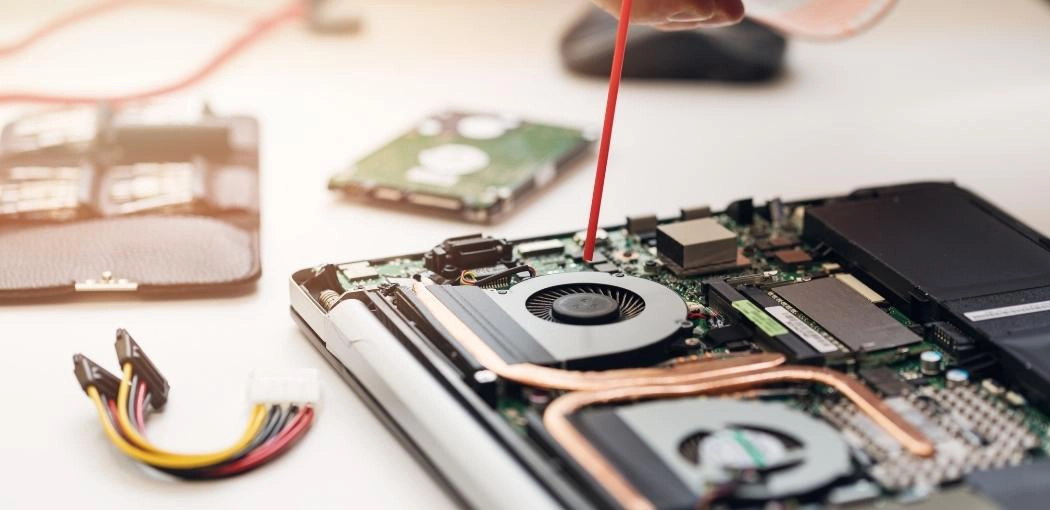 Step five: Use cotton swabs dipped in isopropyl alcohol to clean the blades of your fan. | How to Clean a Laptop Fan | How to Clean your Laptop Fan