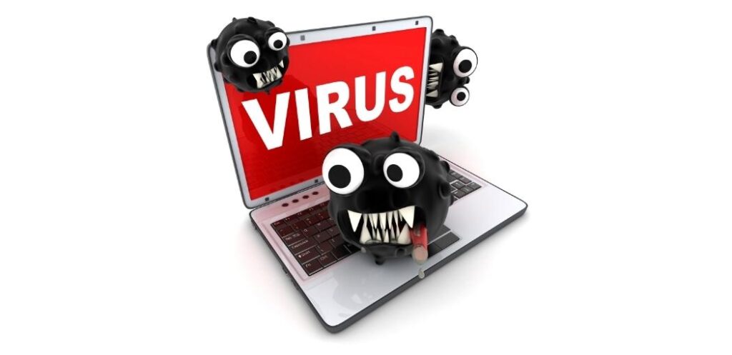 Your laptop is infected with a virus or malware