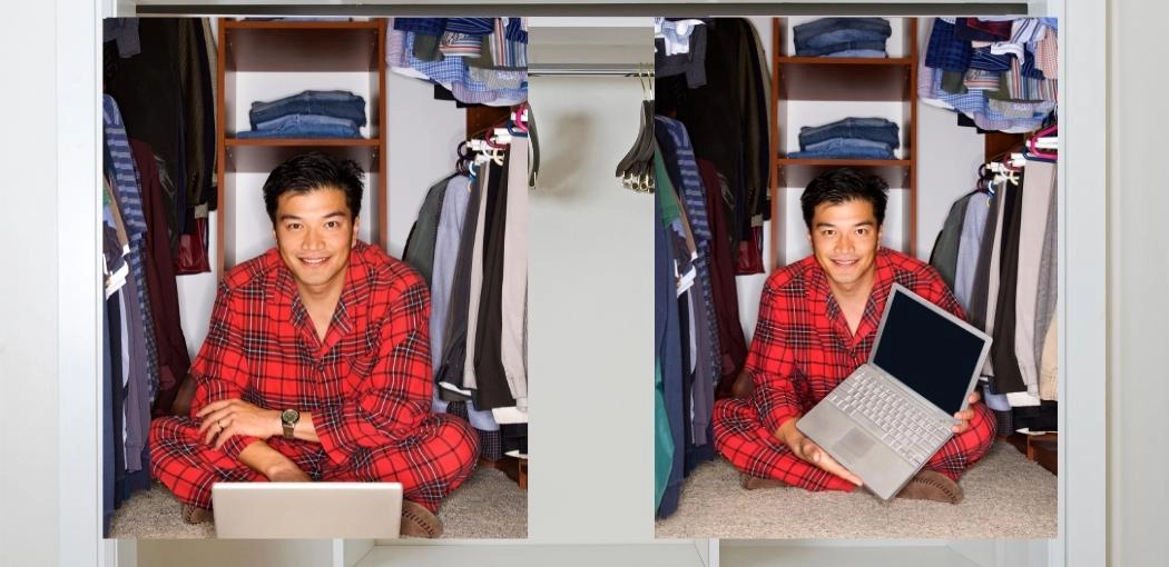 Hide your laptop in the closet