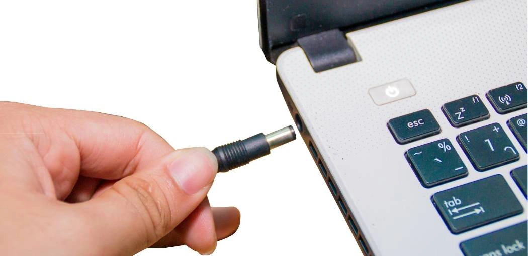 Step Two: Unplug your Laptop Charging Cord & Shutdown