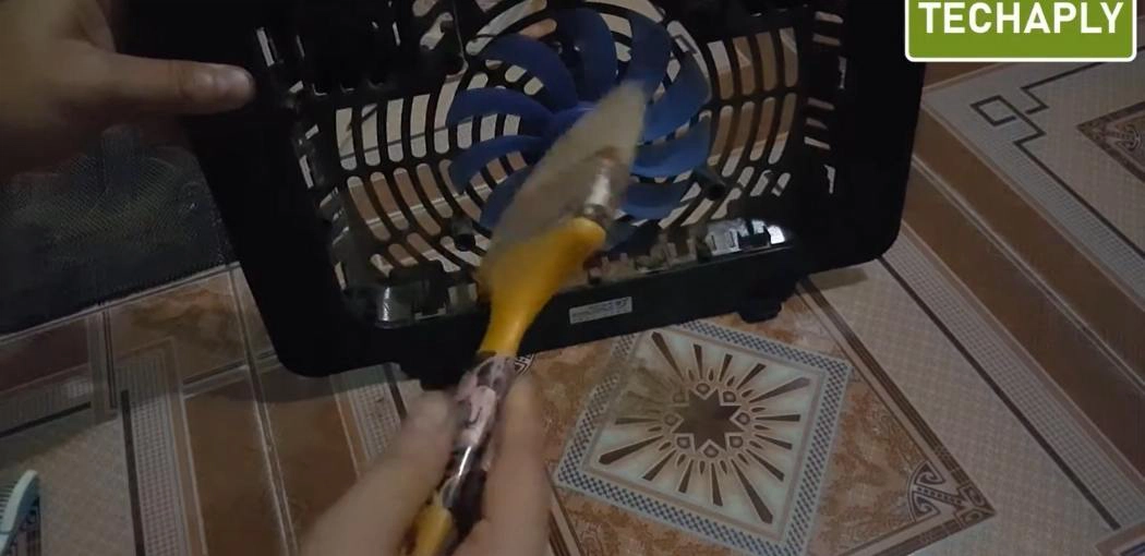 Step four: Remove Debris with a Toothbrush