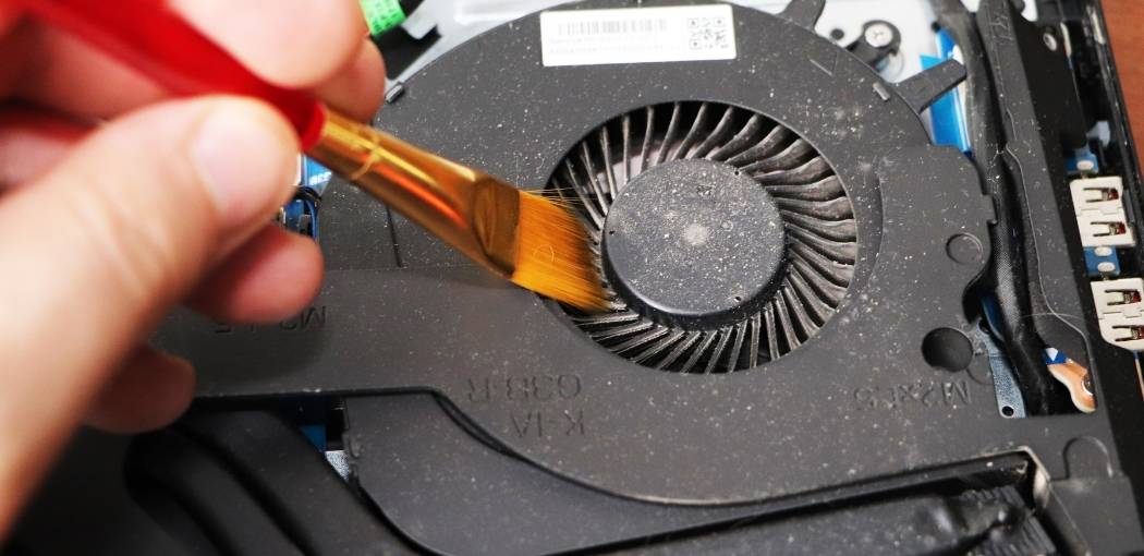 Step eight: Clean your laptop Fan