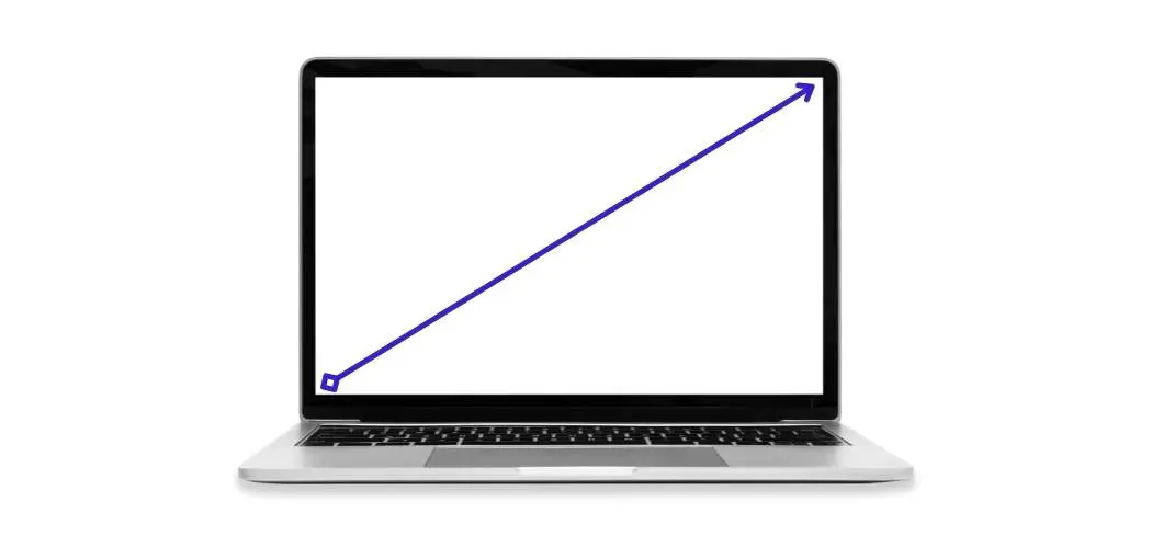 Step 2: Mesure the screen size of the laptop
