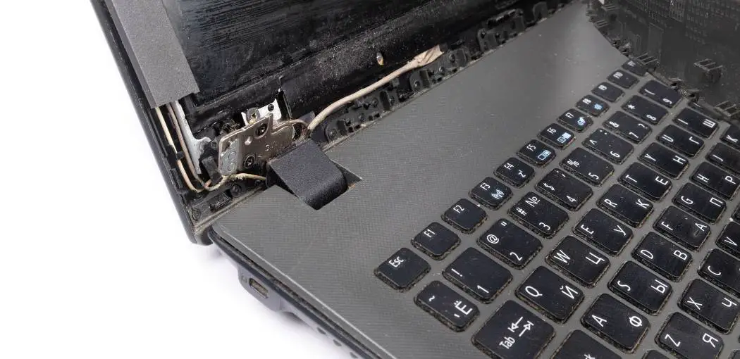 How to repair laptop hinges | Step six: Inspect the hinge for damage