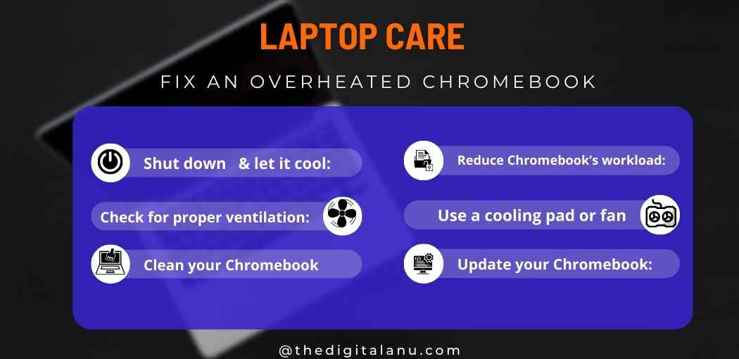 How to fix an overheated Chromebook infographic