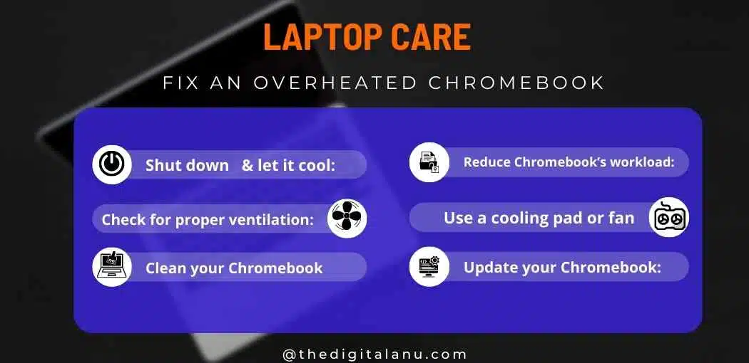 How to fix an overheated Chromebook infographic
